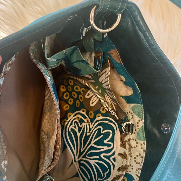 Rough and Tumble Tiffany and tourmaline Hobo  EW Open pocket convertible purse - Picture 4 of 5